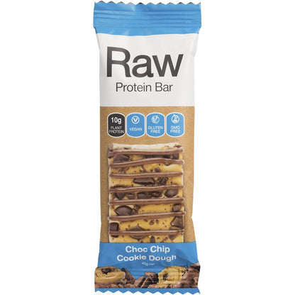 Amazonia Raw Protein Bar Choc Chip Cookie Dough 40g (Pack of 10) Payless 4 Organics