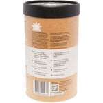 1kg tub of Amazonia Raw Protein Isolate Natural shown from a side angle on a white background.