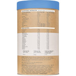 1kg tub of Amazonia Raw Protein Slim and Tone Vanilla Cinnamon with a white scoop on a white background.