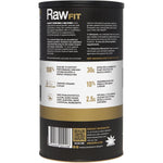 Amazonia RawFit Plant Protein Perform and Recover Rich Chocolate 500g canister on a white background.