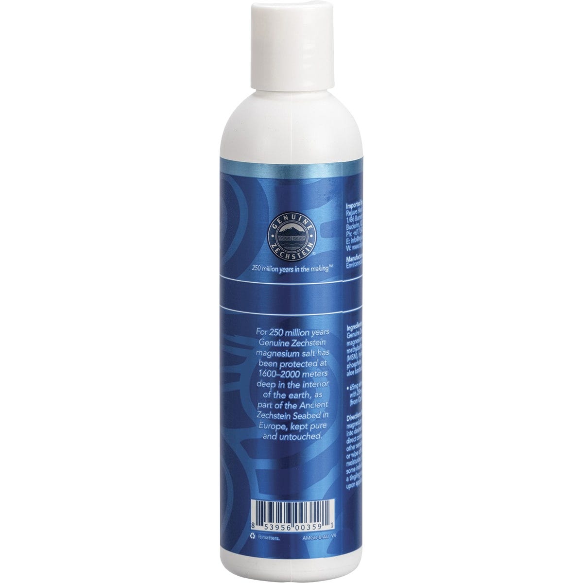 237ml bottle of Ancient Minerals Magnesium Gel Ultra with MSM on a clean white background.