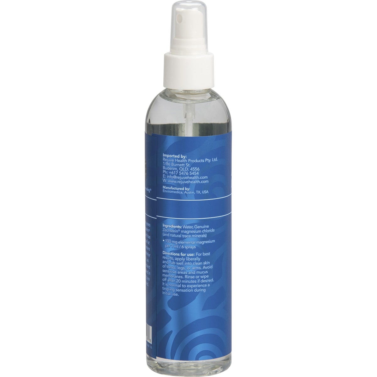 Ancient Minerals Magnesium Oil 237ml spray bottle shown from the side against a white background.