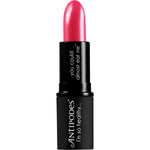 Antipodes Dragon Fruit Pink Lipstick 4g showing a vibrant pink creamy bullet and its black-labeled tube.