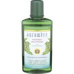 Six 473ml bottles of Auromere Ayurvedic Mouthwash with Neem and Peelu on a white background.