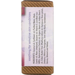 Back of Auromere Himalayan Rose Neem Soap box showing ingredients, Ayurvedic benefits, and cruelty-free symbols.