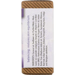 Back of Auromere Lavender Neem soap packaging with ingredients, product benefits, and Ayurvedic information.