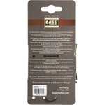 Back of a pocket-sized Bass Brushes bamboo comb with fine teeth and a natural wood finish.