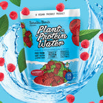 400g tub of Botanika Blends Raspberry Plant Protein Water on a white background.