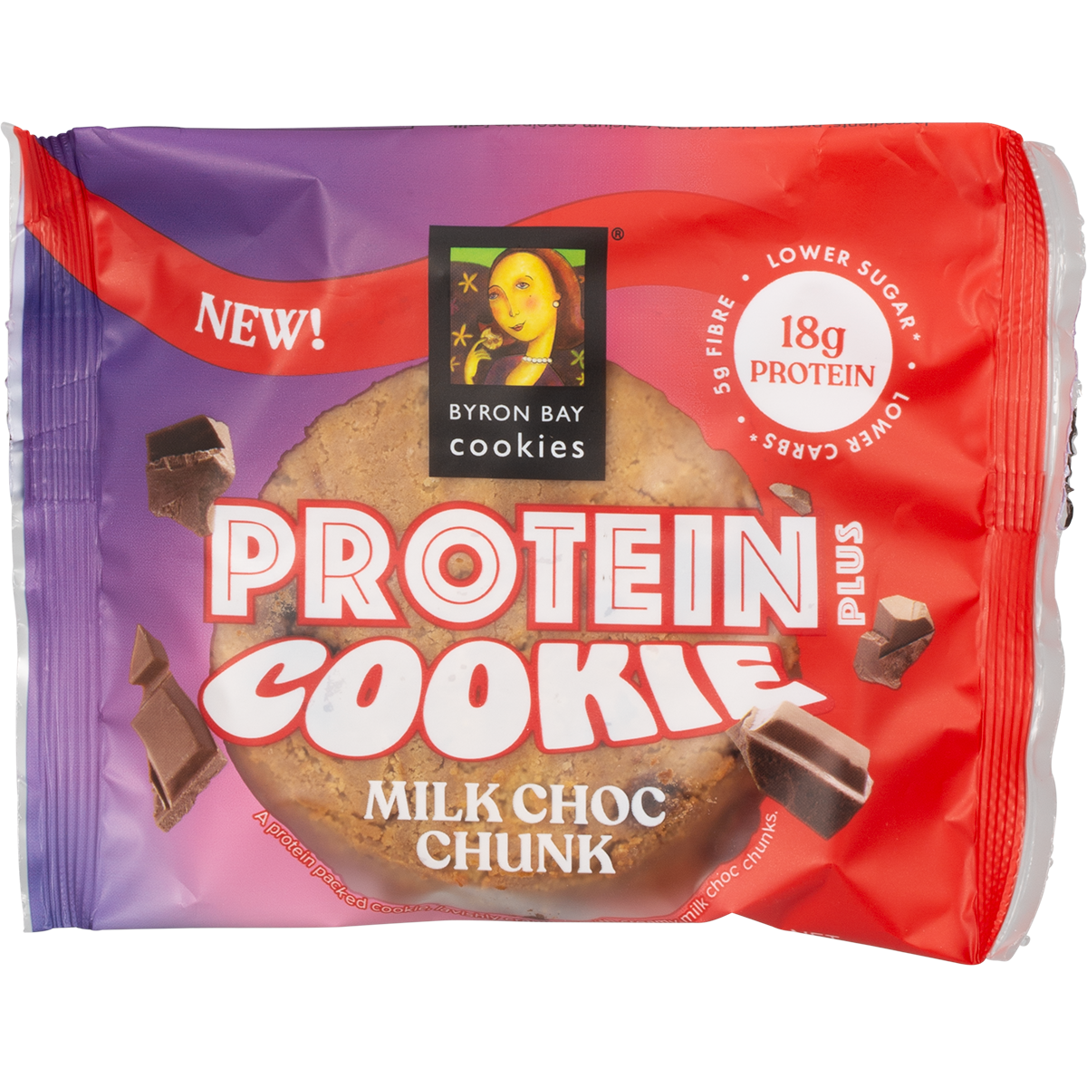 Byron Bay Cookies Protein Cookie Milk Choc Chunk 60g (Pack of 12)