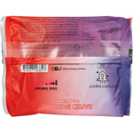 Back of Byron Bay Cookies Milk Choc Chunk Protein Cookie pack showing nutrition and ingredients on a white background.
