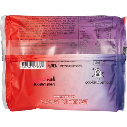 Byron Bay Cookies Protein Cookie Milk Choc Chunk 60g (Pack of 12)