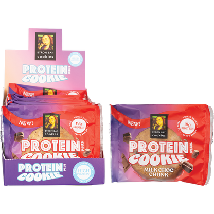 Byron Bay Cookies Protein Cookie Milk Choc Chunk 60g (Pack of 12)