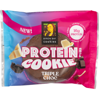 Byron Bay Cookies Protein Cookie Triple Choc 60g (Pack of 12)
