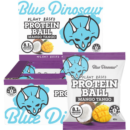 Blue Dinosaur Protein Ball Mango Tango 40g (Pack of 12)
