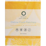 Box of Byron Naturals Foot Patches containing 7 pairs, featuring natural herbal ingredients for detoxification.