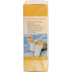 Side view of the Byron Naturals Foot Patches box showing product features and a white background.