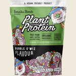 Botanika Blends 500g Bubble O'Wiz plant protein tub with a pink label on a white background.