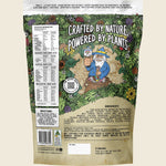 Back of 1kg Botanika Blends Bubble O'Wiz protein tub showing nutritional info and ingredients on a white background.