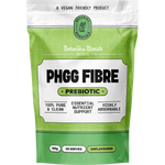 Botanika Blends PHGG Fibre 150g pouch with green and white labels, showing a digestive health supplement.