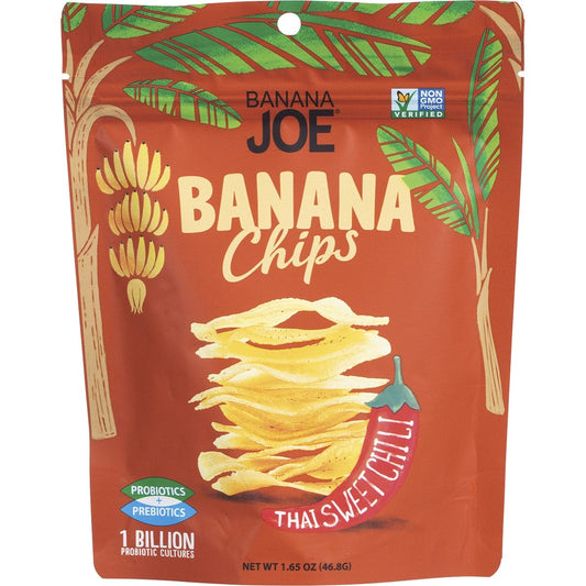 Banana Joe Banana Chips Thai Sweet Chili 46.8g (Pack of 6) Payless 4 Organics