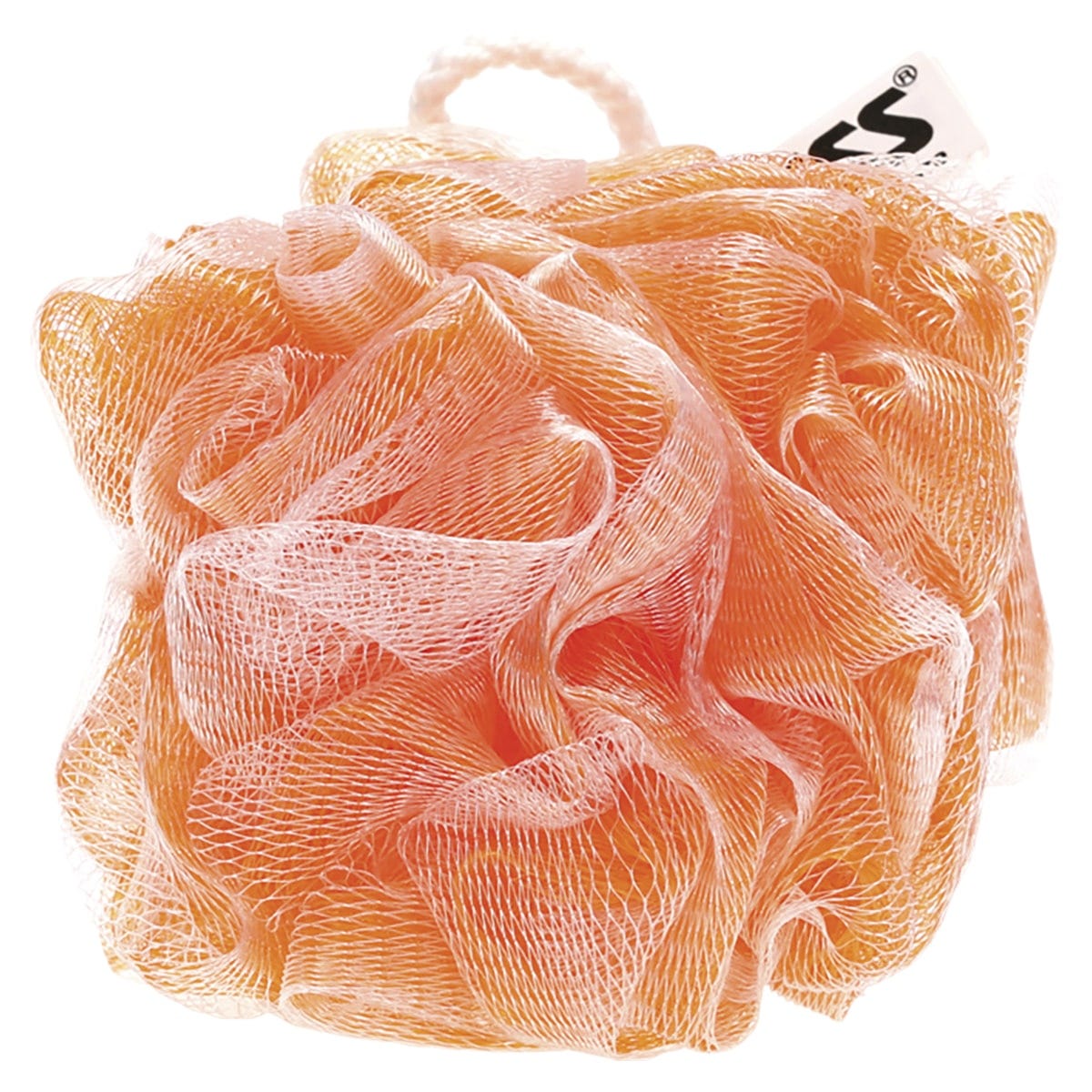 Extra thick mesh flower sponge for body care in blue, designed for gentle exfoliation and rich lather.