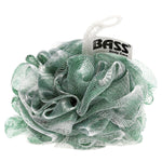 Extra thick mesh flower sponge for body care in purple, designed for gentle exfoliation and rich lather.