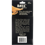 Natural black volcanic rock exfoliation stone by Bass Body Care on a plain white background.