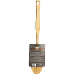 Bass Brushes skin brush with a natural bamboo handle and firm sisal bristles, shown from a side angle on a white background.