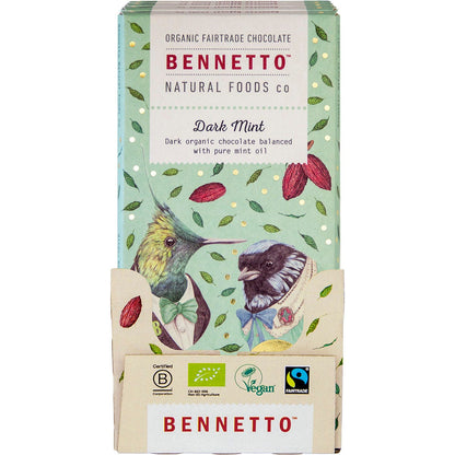 Bennetto Organic Dark Chocolate Dark Mint 80g (Pack of 12) Payless 4 Organics