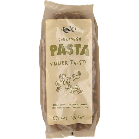 Berkelo Sourdough Pasta Emmer Twists 400g Payless 4 Organics