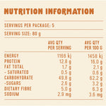 400g bag of Berkelo Sourdough Wholewheat Penne pasta, showing the back of the package with nutritional information.