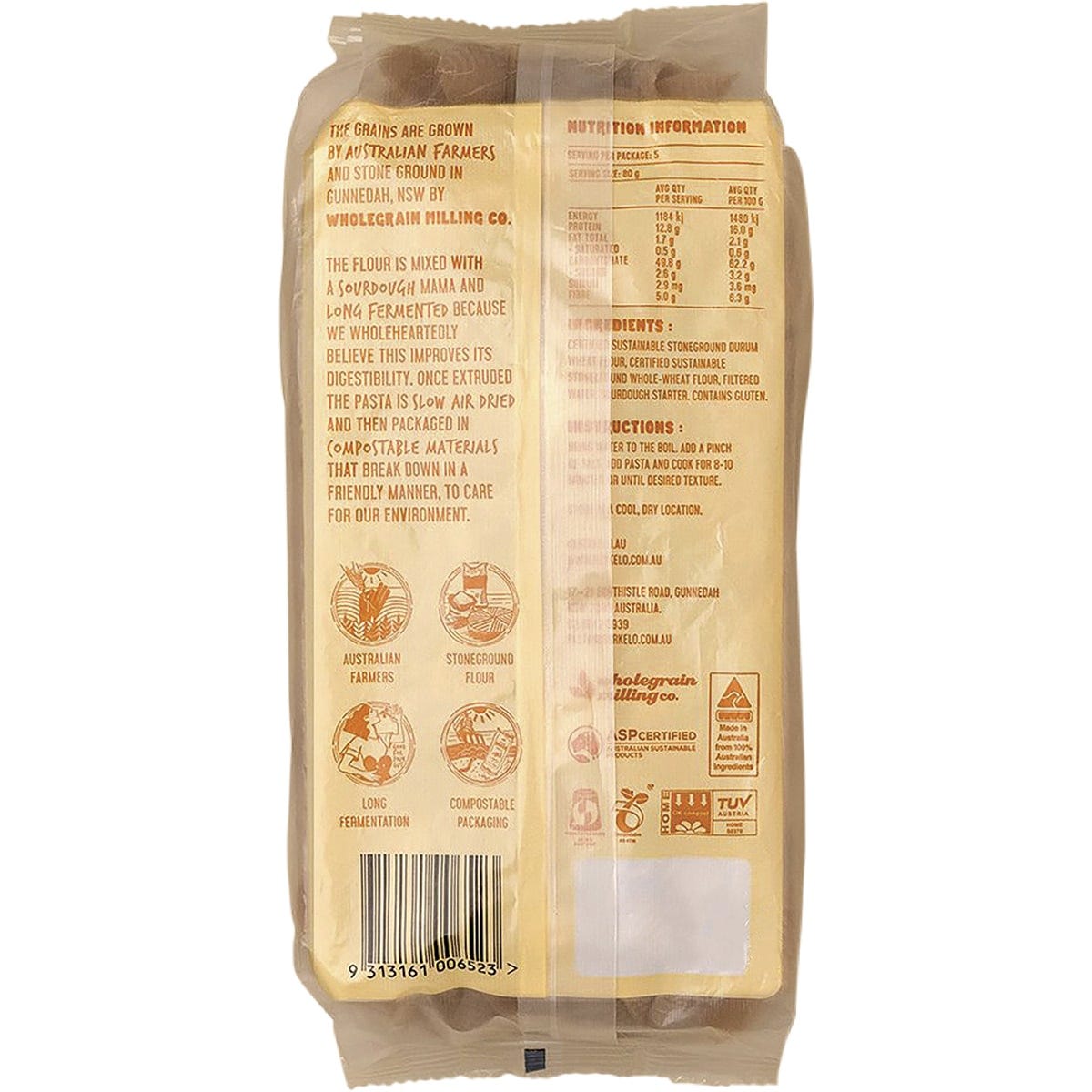 Berkelo Sourdough Pasta Wholewheat Shells 400g Payless 4 Organics