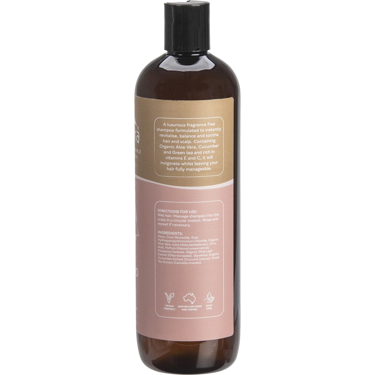 500ml bottle of Biologika Sensitive Shampoo with aloe vera, cucumber, and green tea on a white background.
