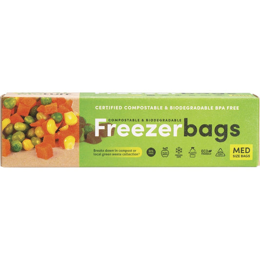 Biotuff Compostable Freezer Bags Medium 4L 25 Pack Payless 4 Organics