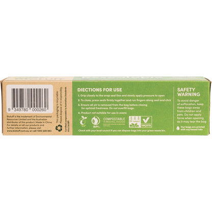 Biotuff Resealable Sandwich Bags 18x17cm 30 Pack Payless 4 Organics