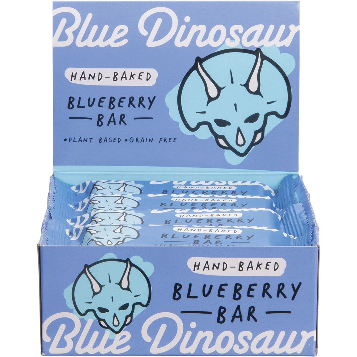 Blue Dinosaur Hand-Baked Bar Blueberry 45g (Pack of 12) Payless 4 Organics