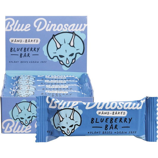 Blue Dinosaur Hand-Baked Bar Blueberry 45g (Pack of 12) Payless 4 Organics