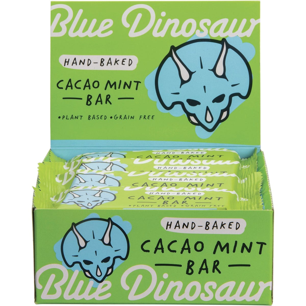 Blue Dinosaur Hand-Baked Bar Cacao Mint 45g (Pack of 12) Payless 4 Organics