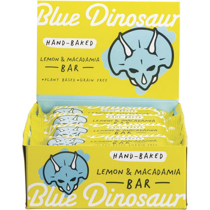 Blue Dinosaur Hand-Baked Bar Lemon & Macadamia 45g (Pack of 12) Payless 4 Organics