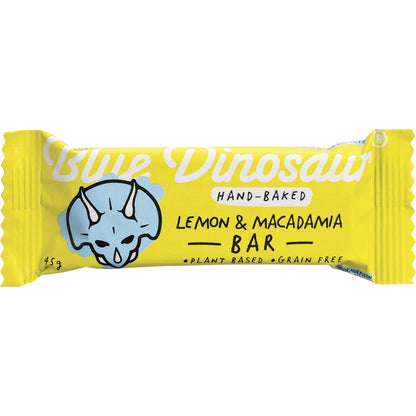 Blue Dinosaur Hand-Baked Bar Lemon & Macadamia 45g (Pack of 12) Payless 4 Organics