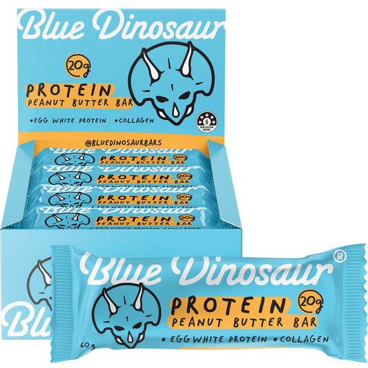 Blue Dinosaur Peanut Butter Protein Bar 60g (Pack of 12) Payless 4 Organics