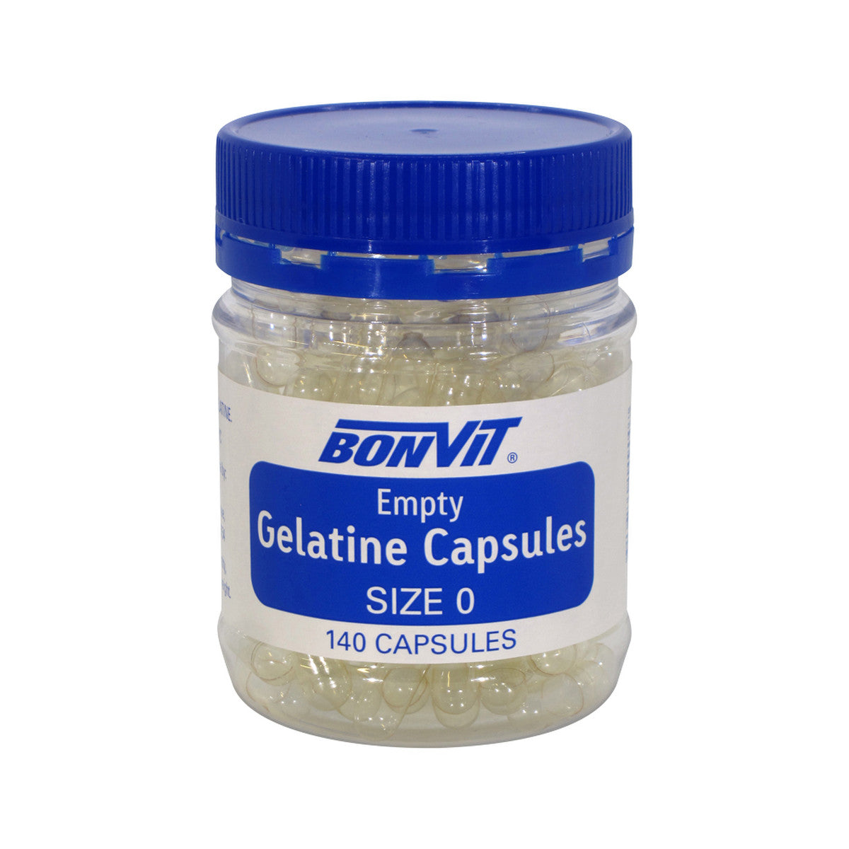 Bonvit Empty Gelatine Capsules Size 0 140 Capsules