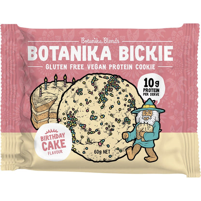 Botanika Blends Botanika Bickie Protein Cookie Birthday Cake 60g (Pack of 12) Payless 4 Organics