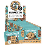 Box of 12 Botanika Bickie Choc Chip protein cookies with a single 60g cookie displayed in front.