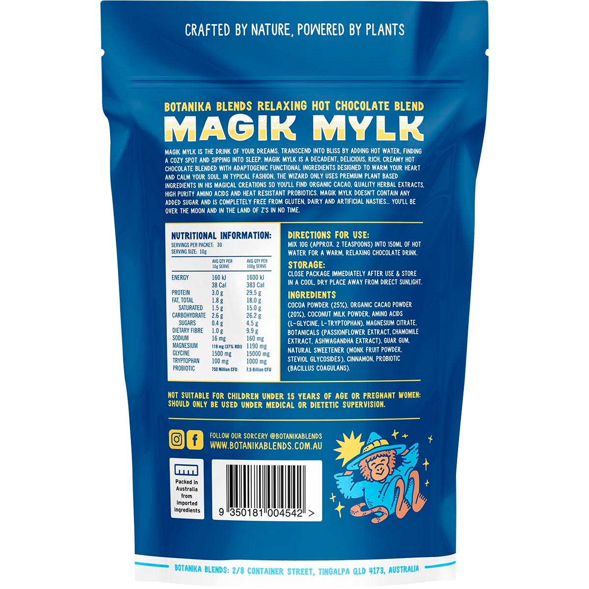 Botanika Blends Magik Mylk Hot Chocolate 300g Payless 4 Organics