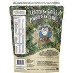 Back of Botanika Blends Apple Pie Plant Protein 500g bag showing nutritional information and ingredients.