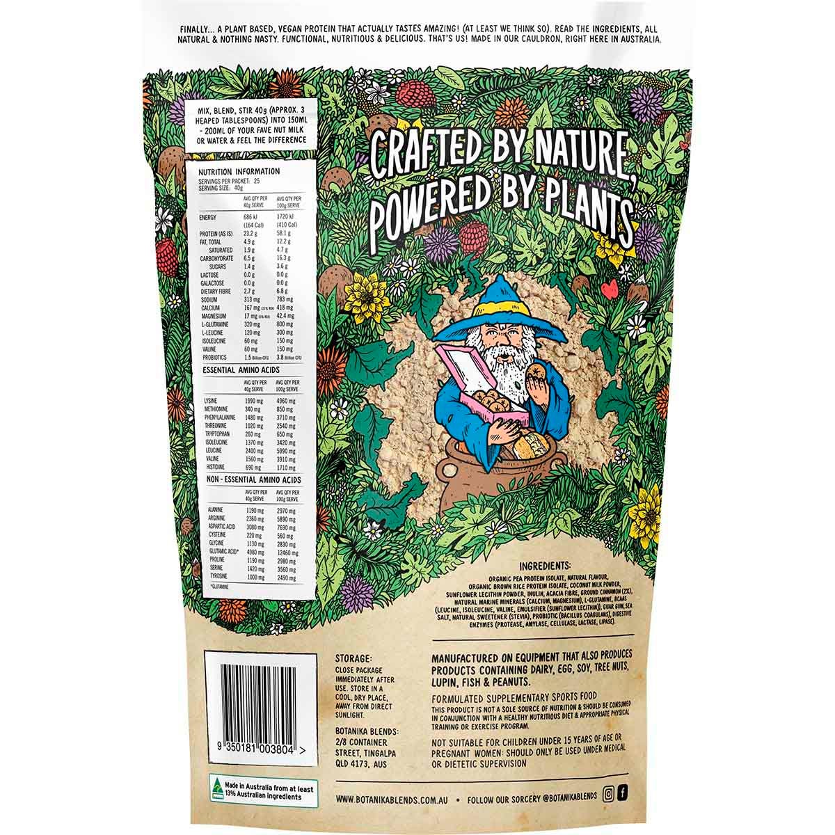 Botanika Blends Plant Protein Custard Filled Cinnamon Donut 1kg Payless 4 Organics