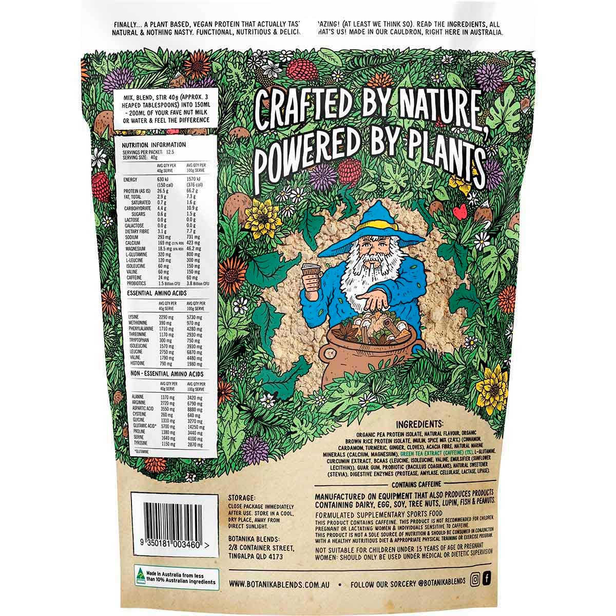 Botanika Blends Plant Protein Golden Chai Latte 500g Payless 4 Organics