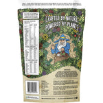 Botanika Blends 1kg Raspberry Coconut plant protein bag with a pink label featuring botanical and fruit illustrations.