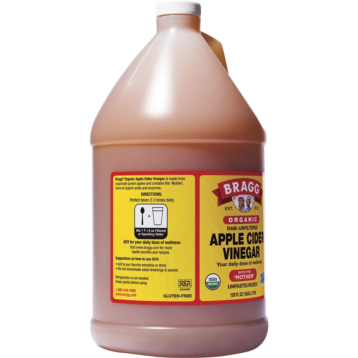 Bragg Apple Cider Vinegar Unfiltered with The Mother 3.8L Payless 4 Organics